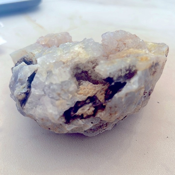 Crystal Calcite Quartz Geode Natural Stone - Picture 4 of 5